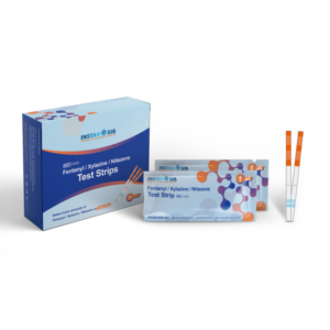 Fentanyl/Xylazine/Nitazene test strip, for forensic and harm reduction applications, 25 strips