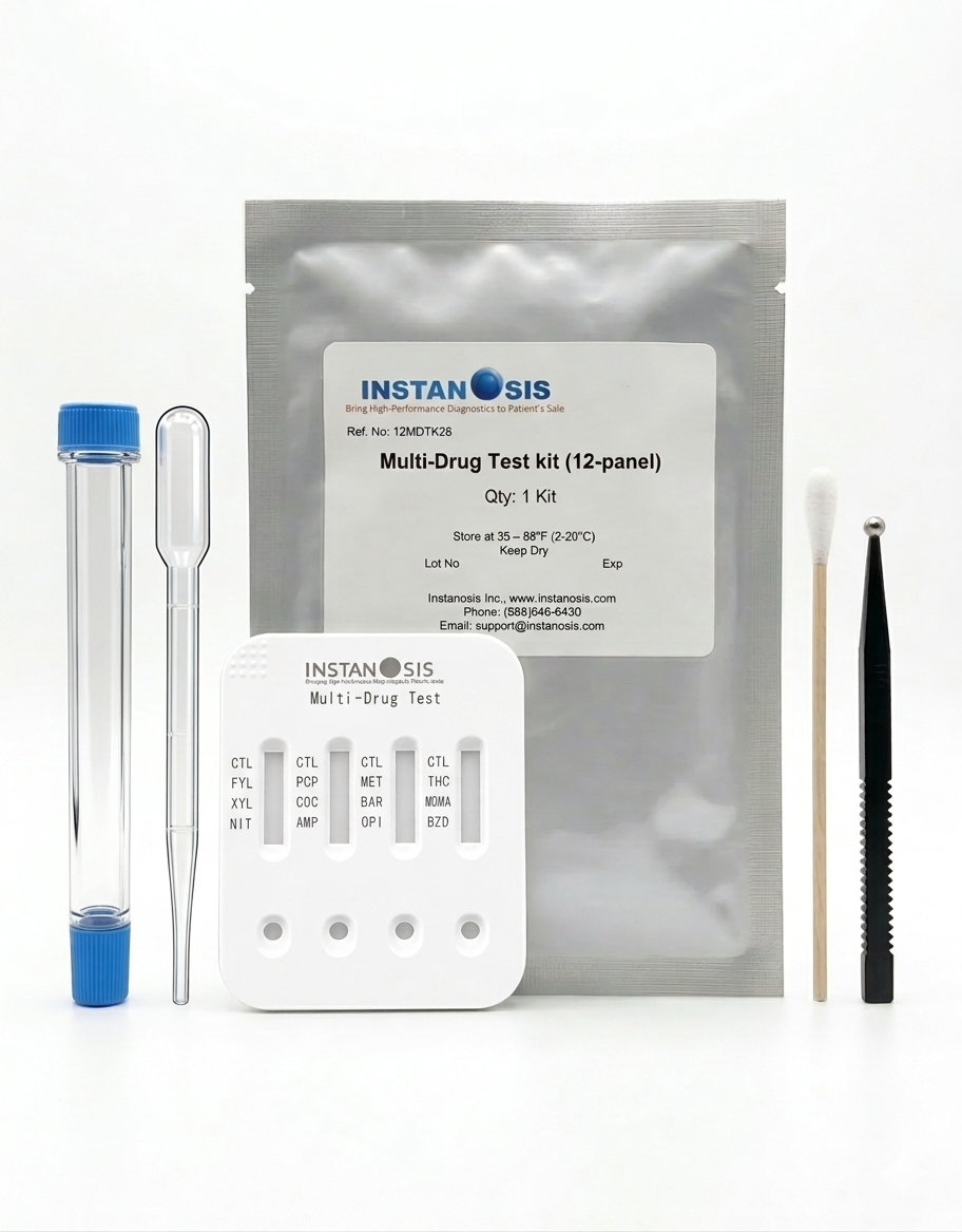 Multi-Drug Test Kit for Surface Residues and All Liquid and Solid Sample Types